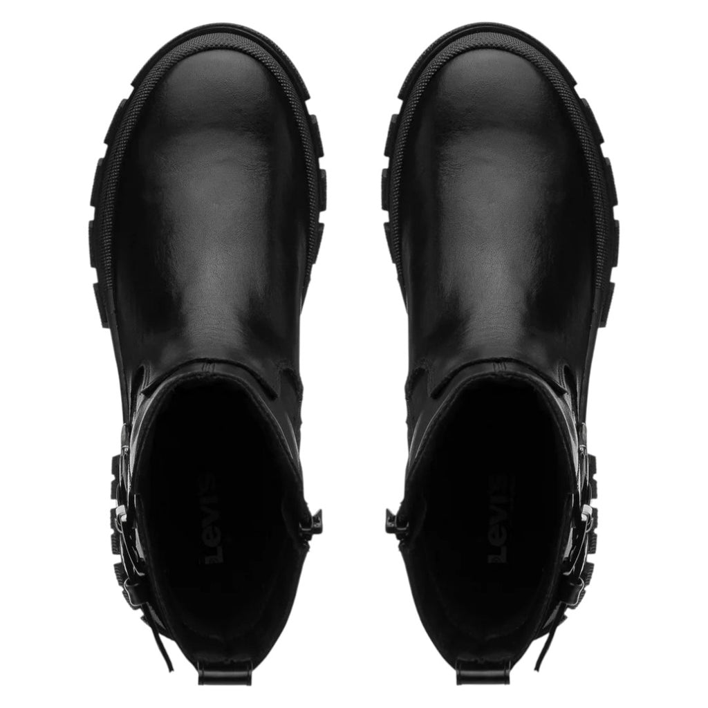 Bota Levi's Para Dama L1226161 En Simil Piel Negro