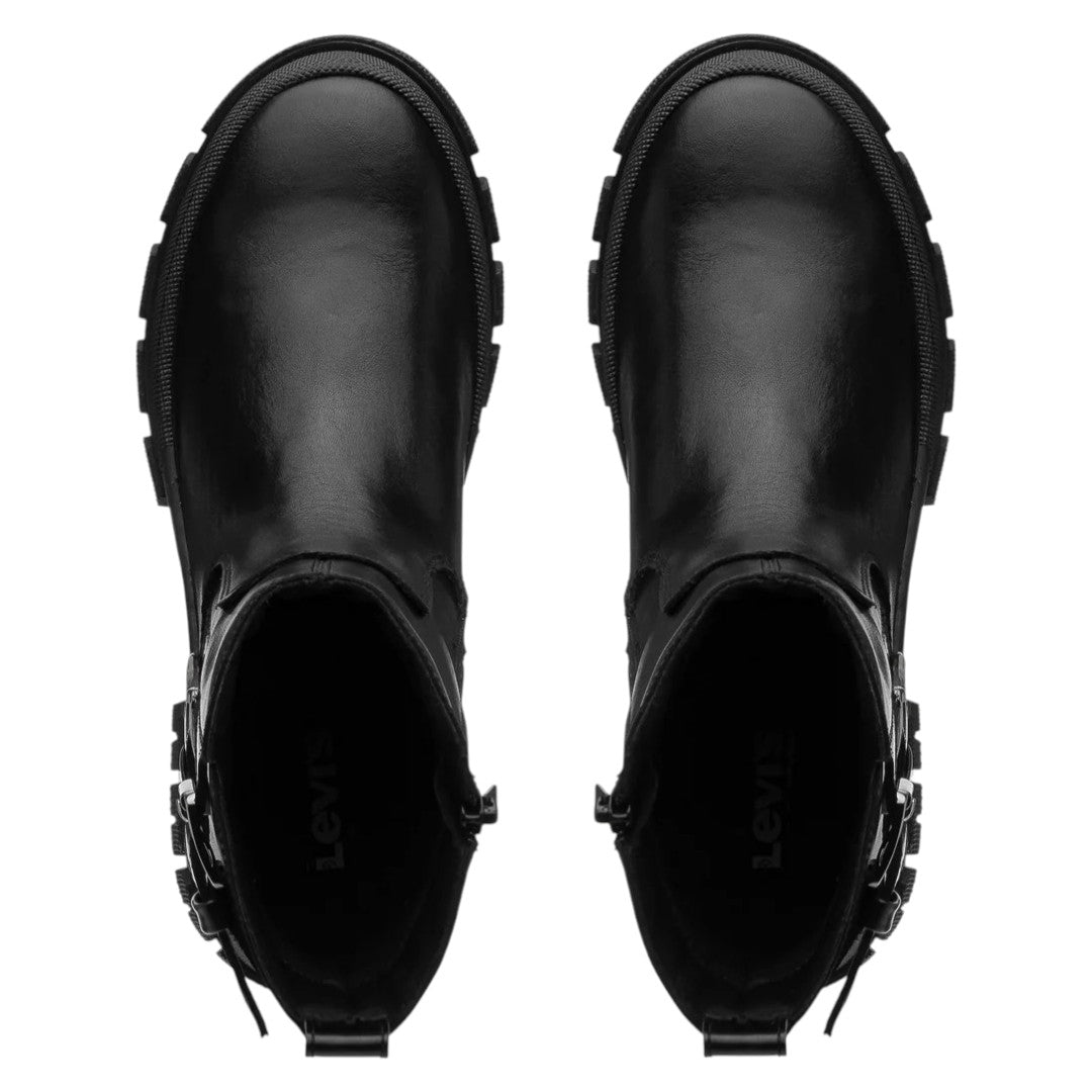 Bota Levi's Para Dama L1226161 En Simil Piel Negro
