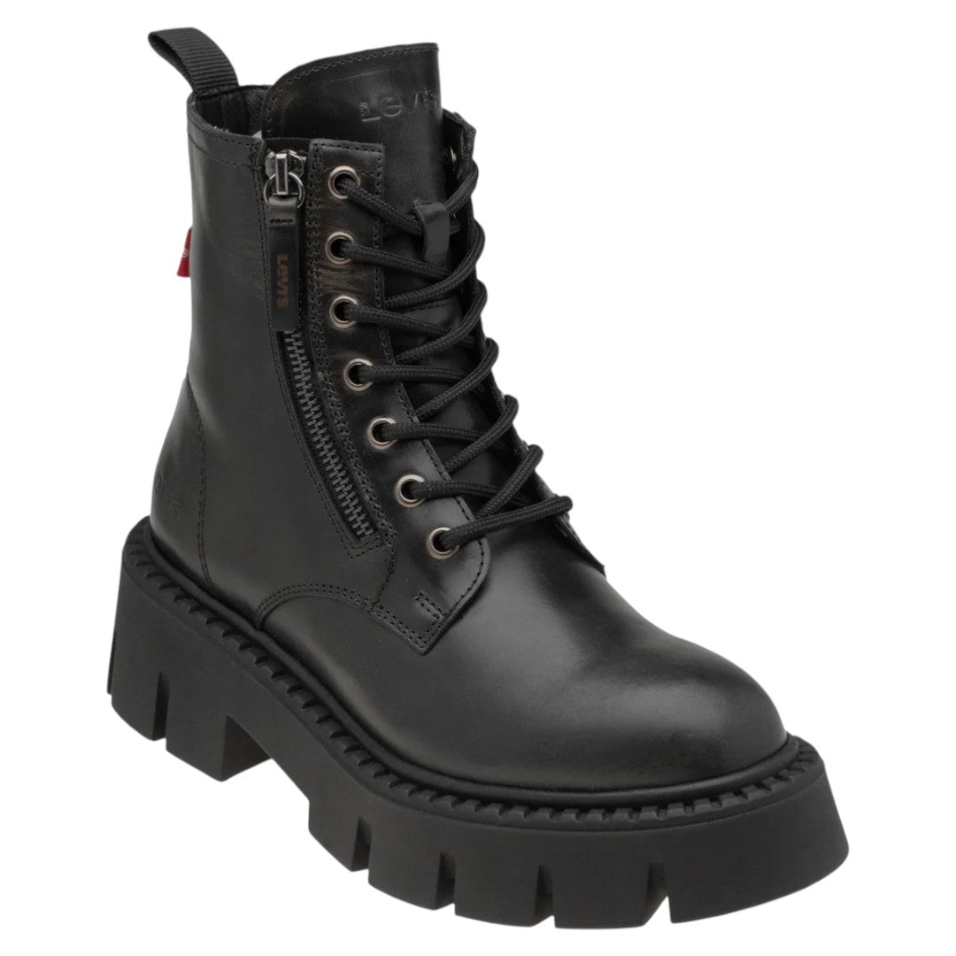 Bota Levi's® Dama Modelo Aria L1225122 Piel Negro