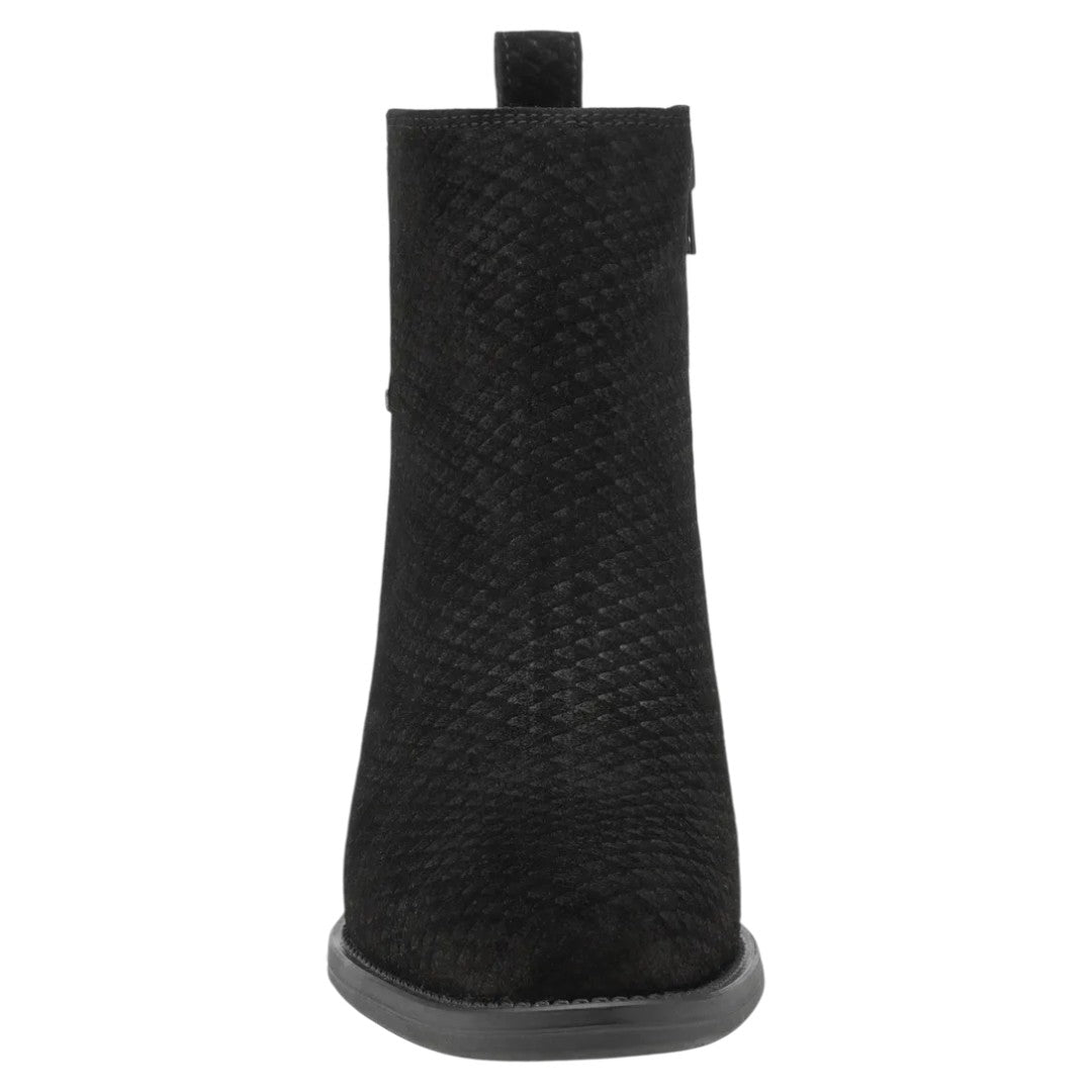 Botas Levis Dama Lyssa L1225201 Piel Gamuza Grabada Negro