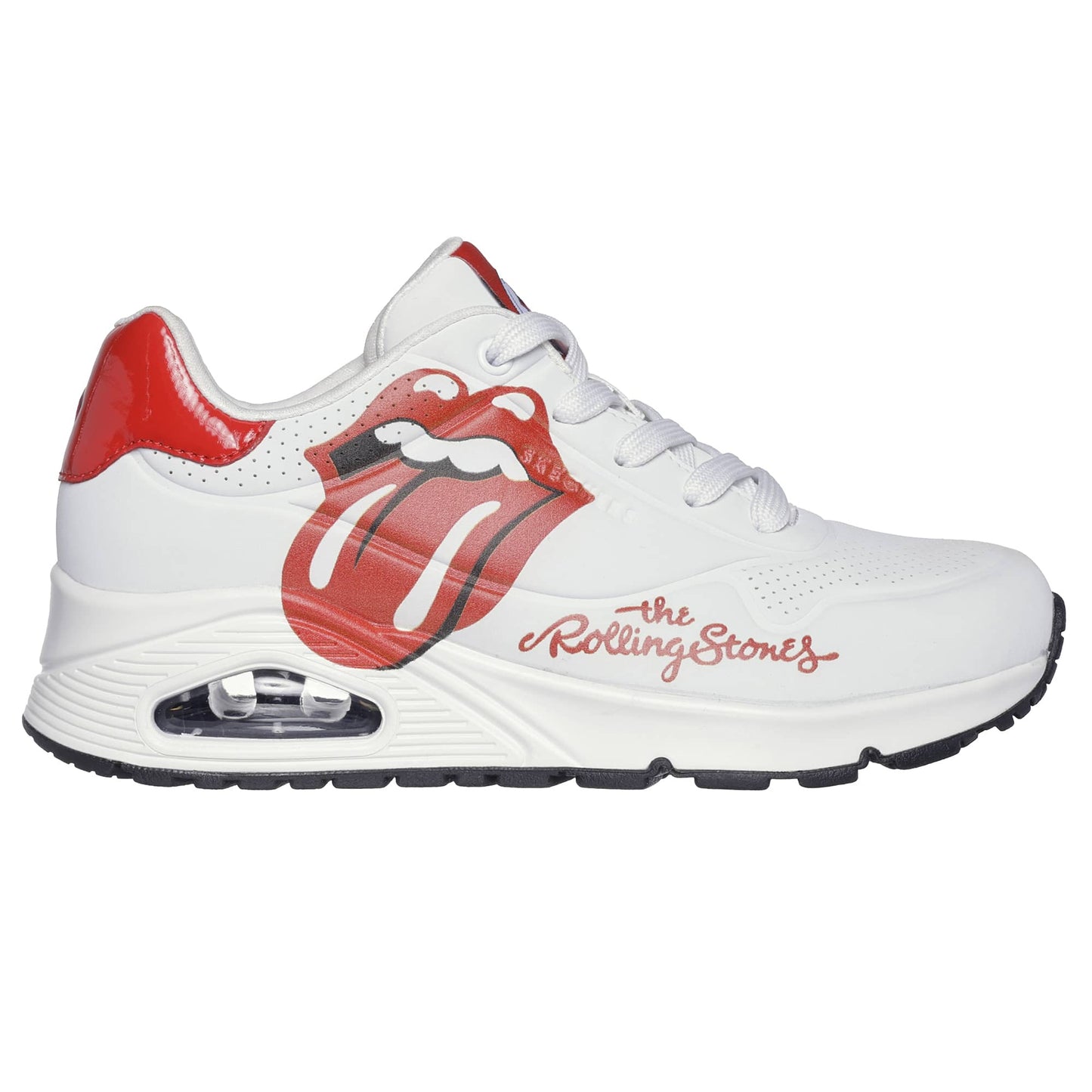 Tenis Skechers Dama Rolling Stones Single 177965 Blanco-Rojo