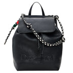 Mochila mediana trenzada Desigual negro