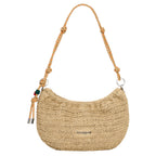 Bolso mediano ovalado rafia charms Desigual