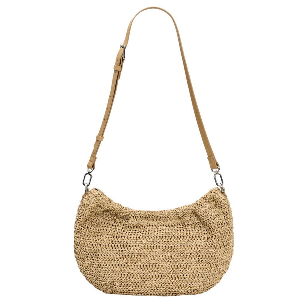 Bolso mediano ovalado rafia charms Desigual