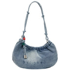 Bolsa Desigual Ovalado Charms 26saxd05 Azul Mezclilla