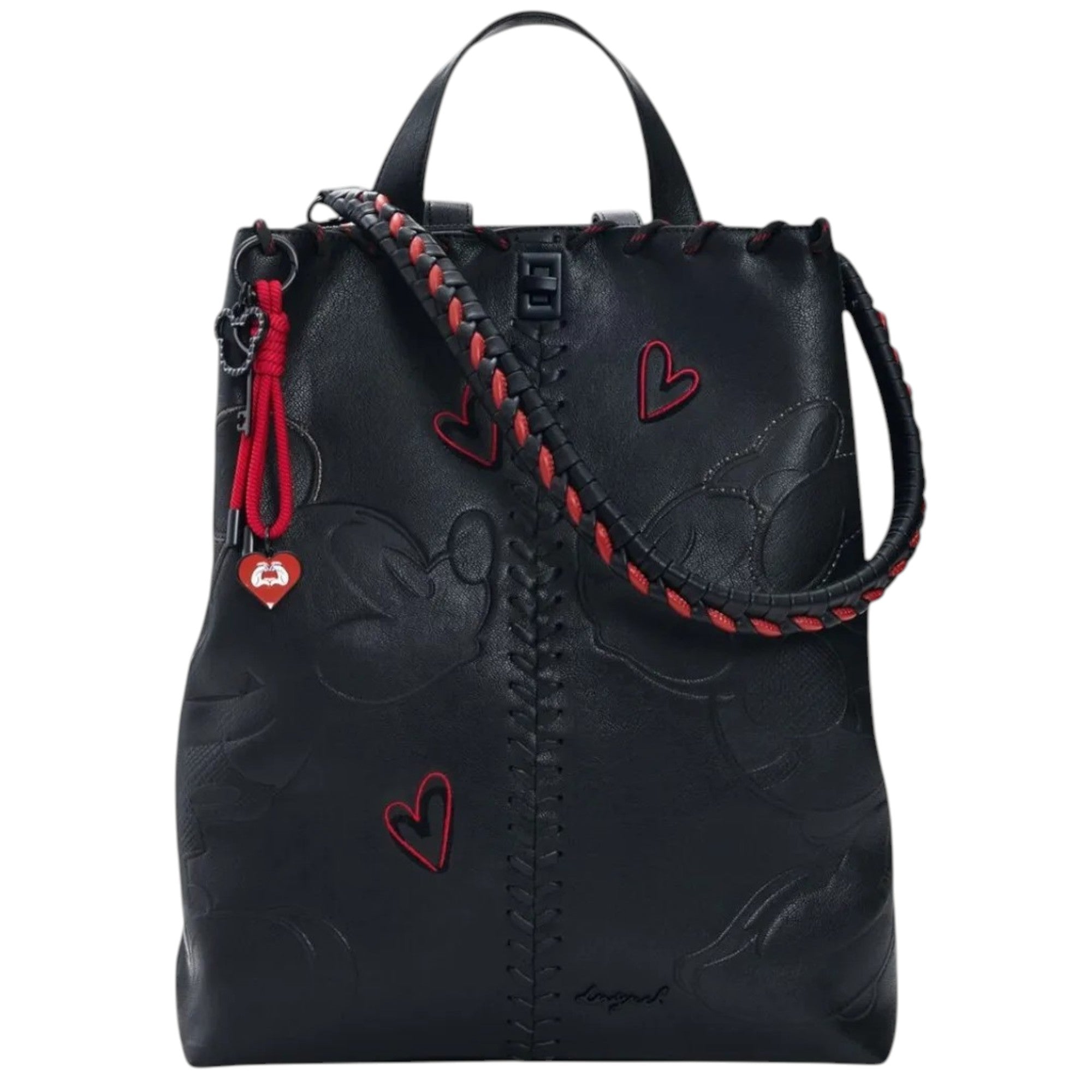 Bolsa Desigual 26sakp43 Grande Mickey Mouse Negro