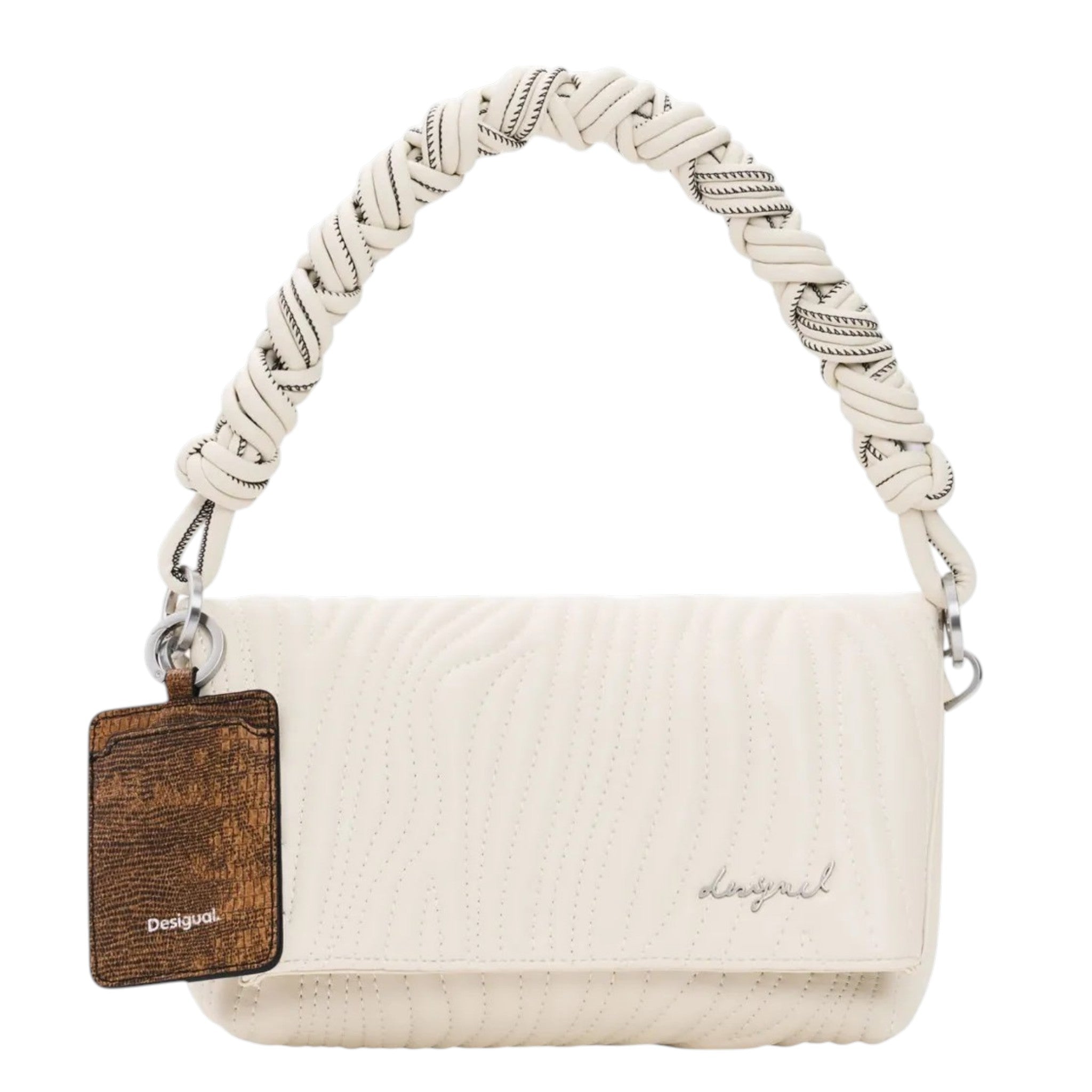 Bolsa Desigual Mediana Con Grabados 26saxpbb Crudo