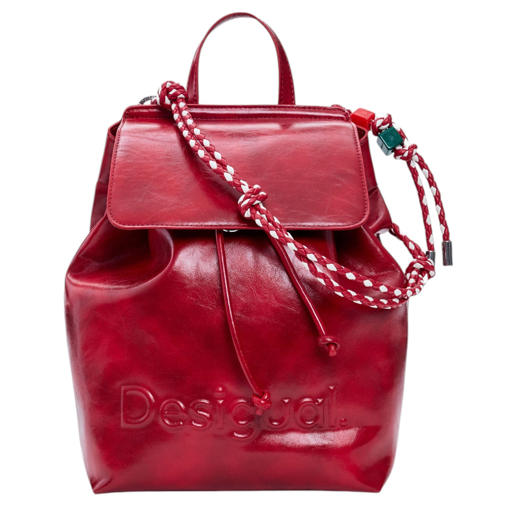 Mochila pequeña logo Desigual Rojo