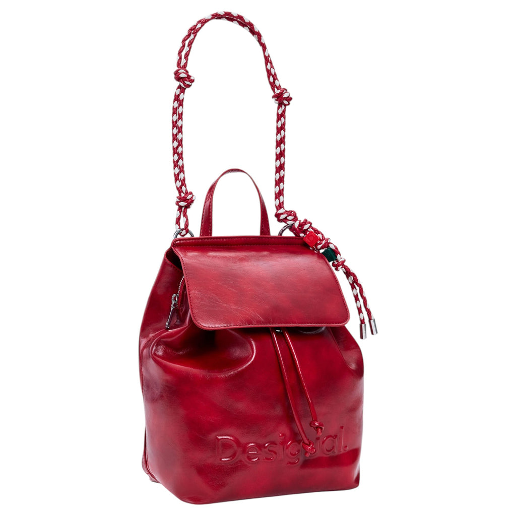 Mochila pequeña logo Desigual Rojo