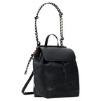 Mochila mediana trenzada Desigual negro