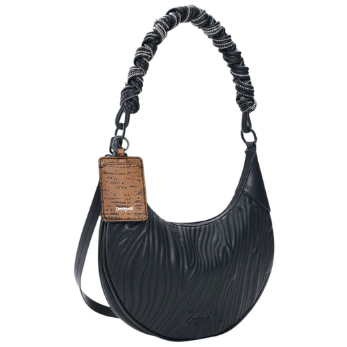 Bolso mediano ovalado relieve