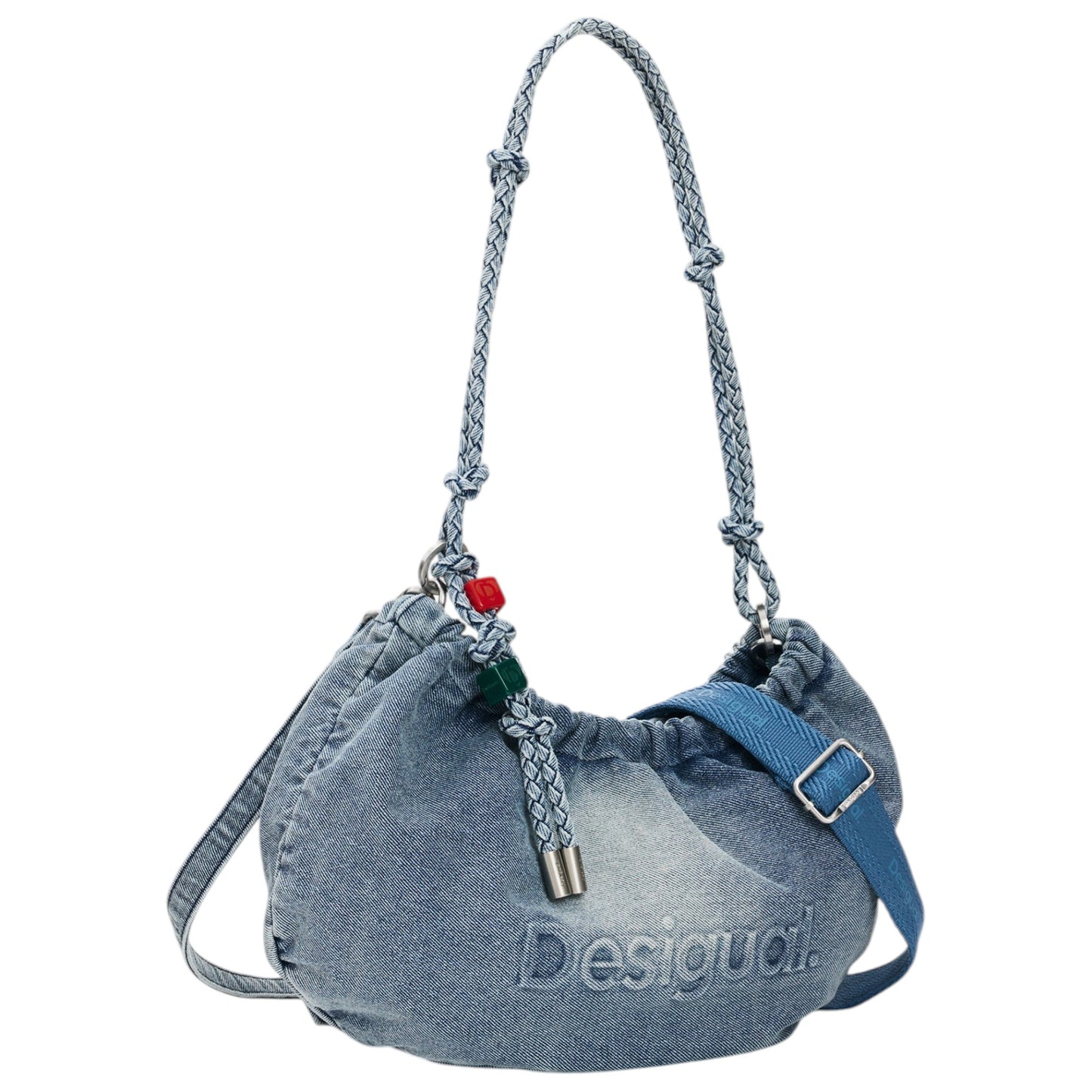 Bolsa Desigual Ovalado Charms 26saxd05 Azul Mezclilla