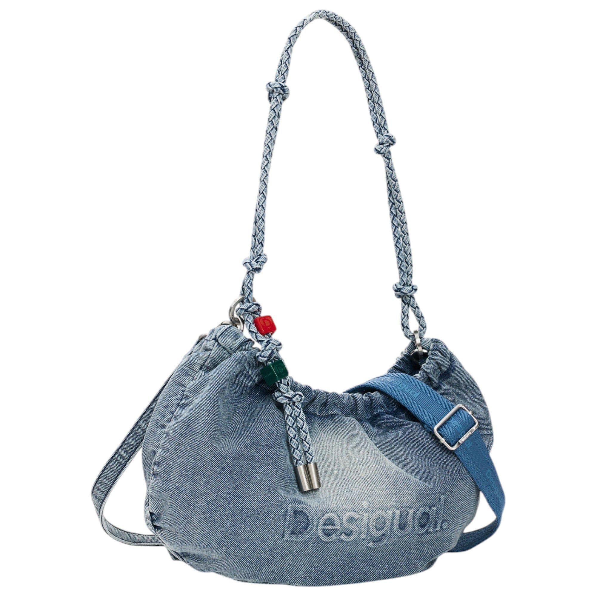 Bolsa Desigual Ovalado Charms 26saxd05 Azul Mezclilla
