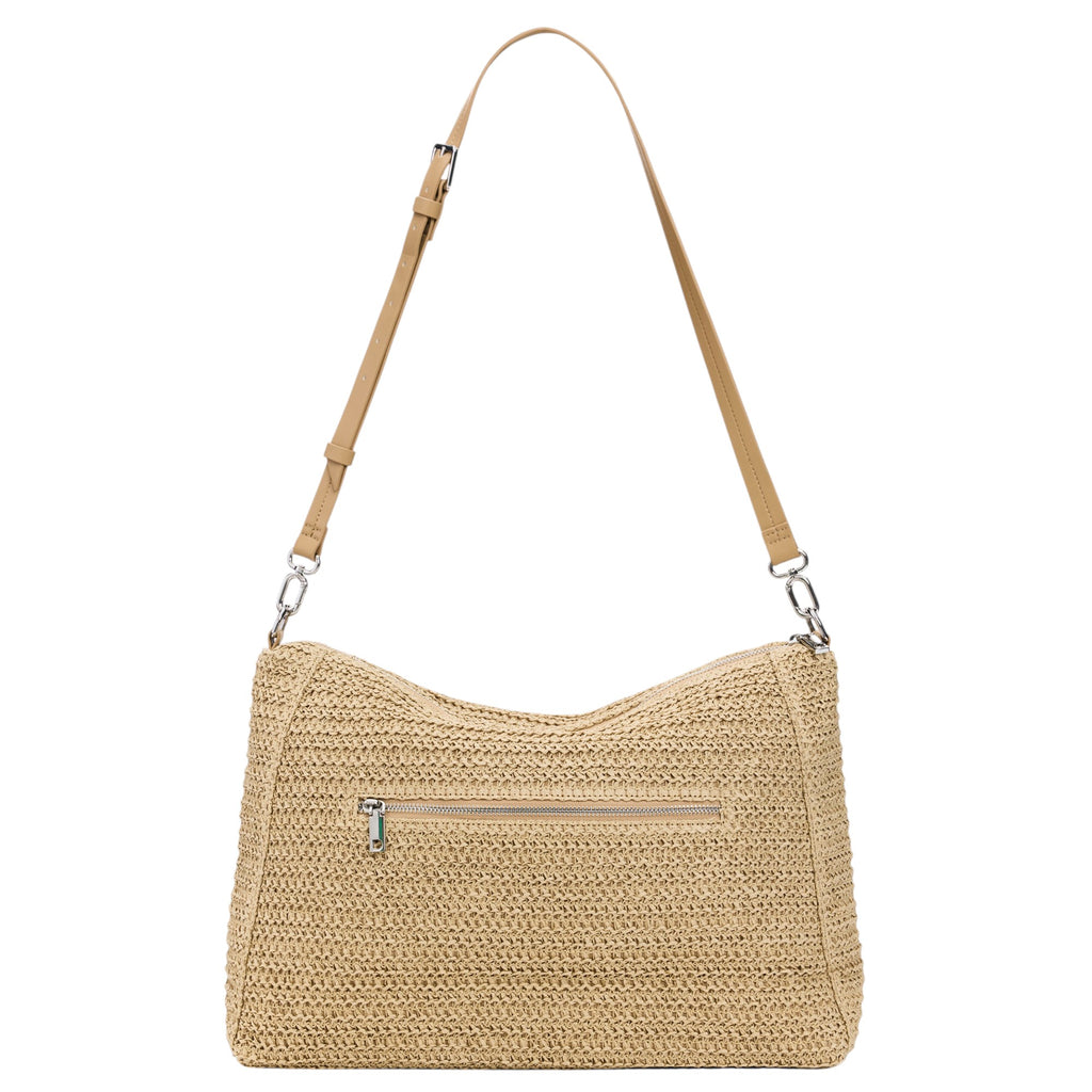 Bolsa Desigual Grande De Rafia 26saxo04 Miel