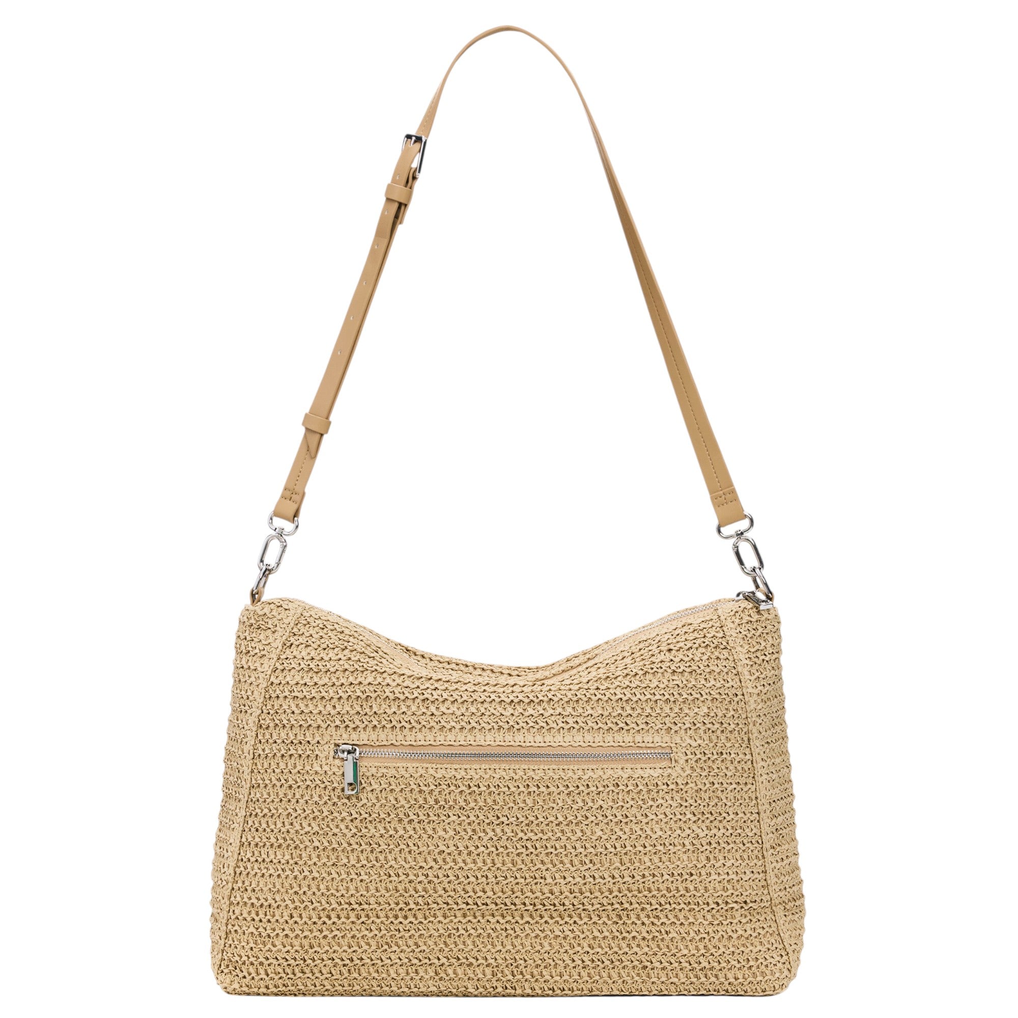 Bolsa Desigual Grande De Rafia 26saxo04 Miel