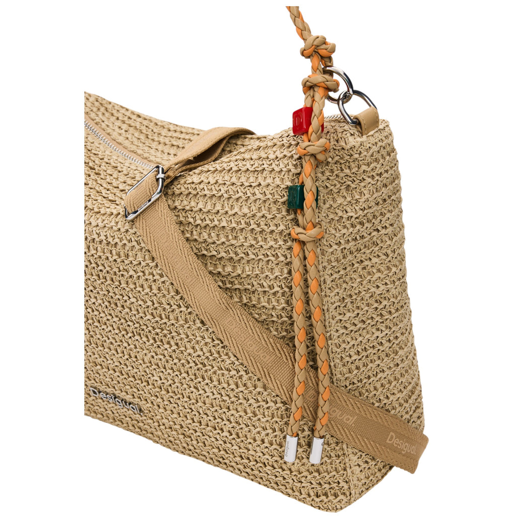Bolsa Desigual Grande De Rafia 26saxo04 Miel