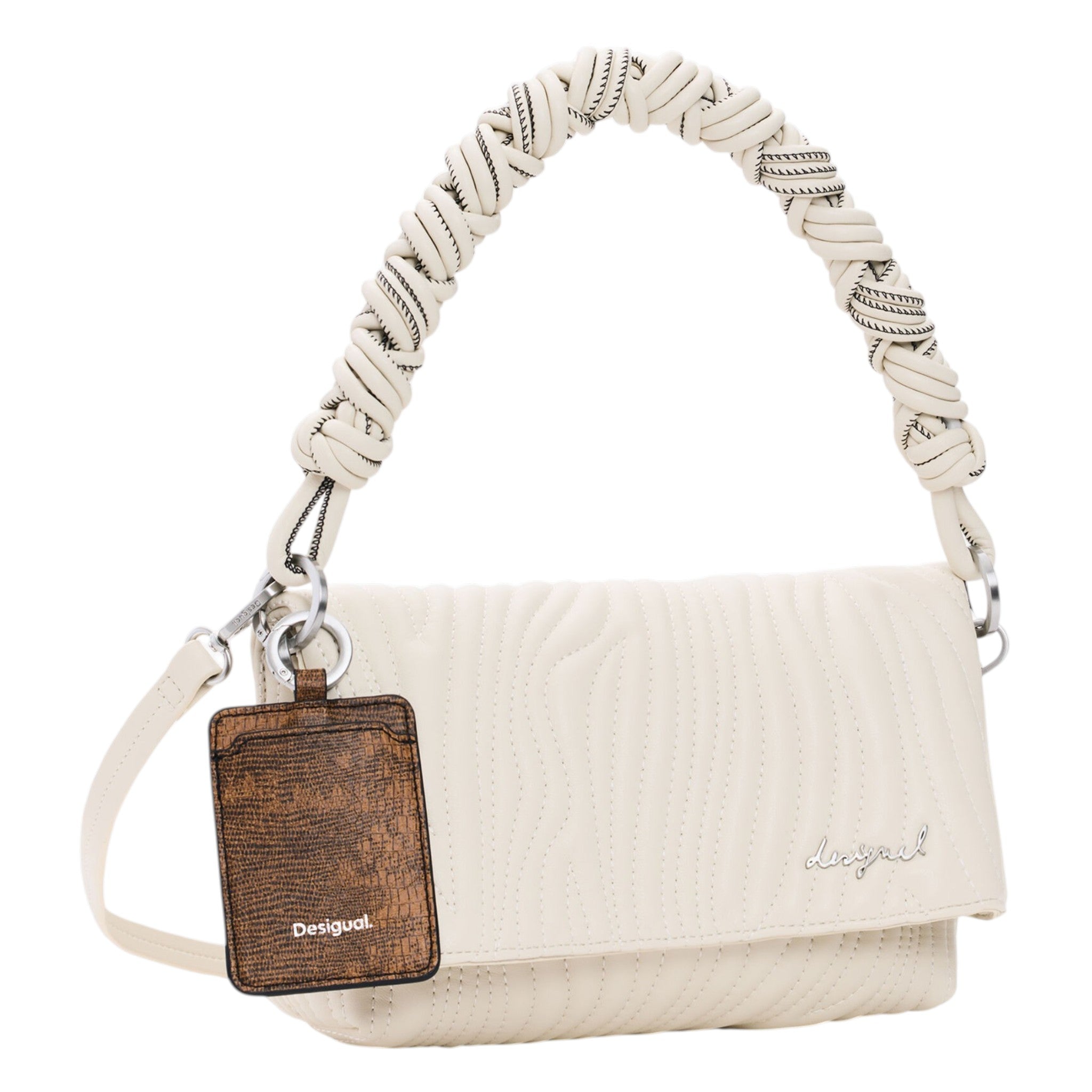 Bolsa Desigual Mediana Con Grabados 26saxpbb Crudo