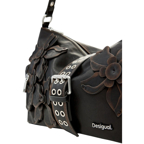 Bolsa Desigual Aplicaciones De Flores 26saxp98 Chocolate