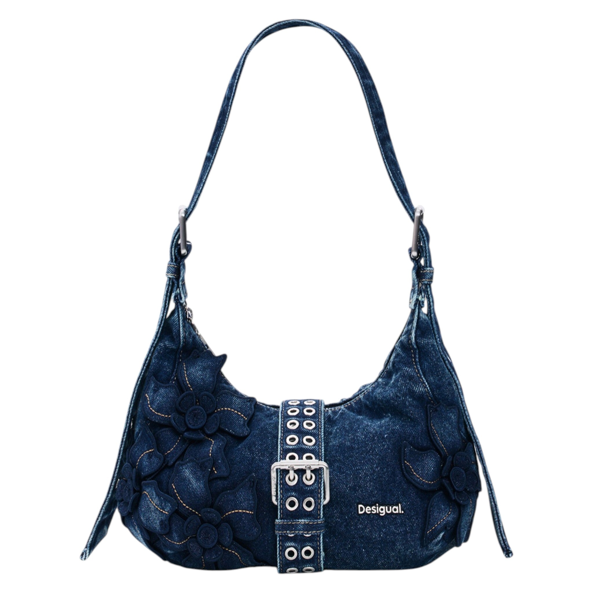 Bolsa Desigual Pequeño Con Flores 26saxd15 denim