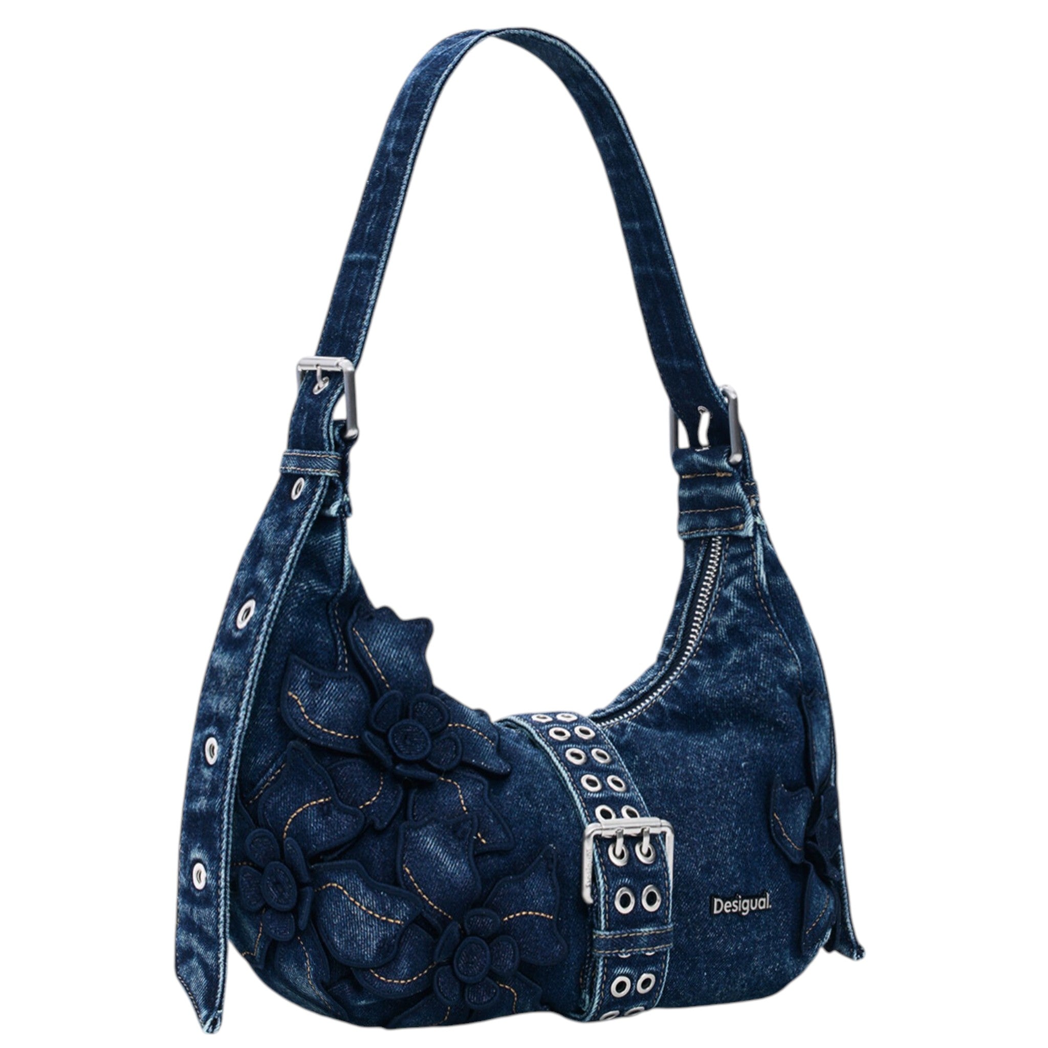 Bolsa Desigual Pequeño Con Flores 26saxd15 denim