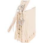 Bolsa Mediana Con Tachuelas Y Bordados 26saxp49 Crudo