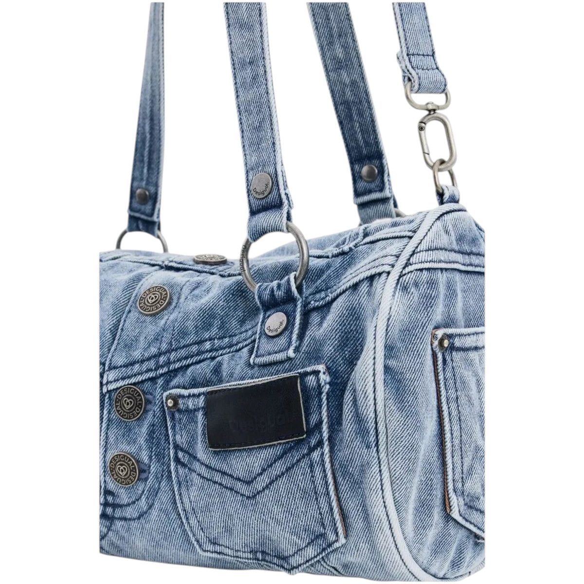Bolsa Desigual De Mezclilla Tipo Cubo 26waxd21