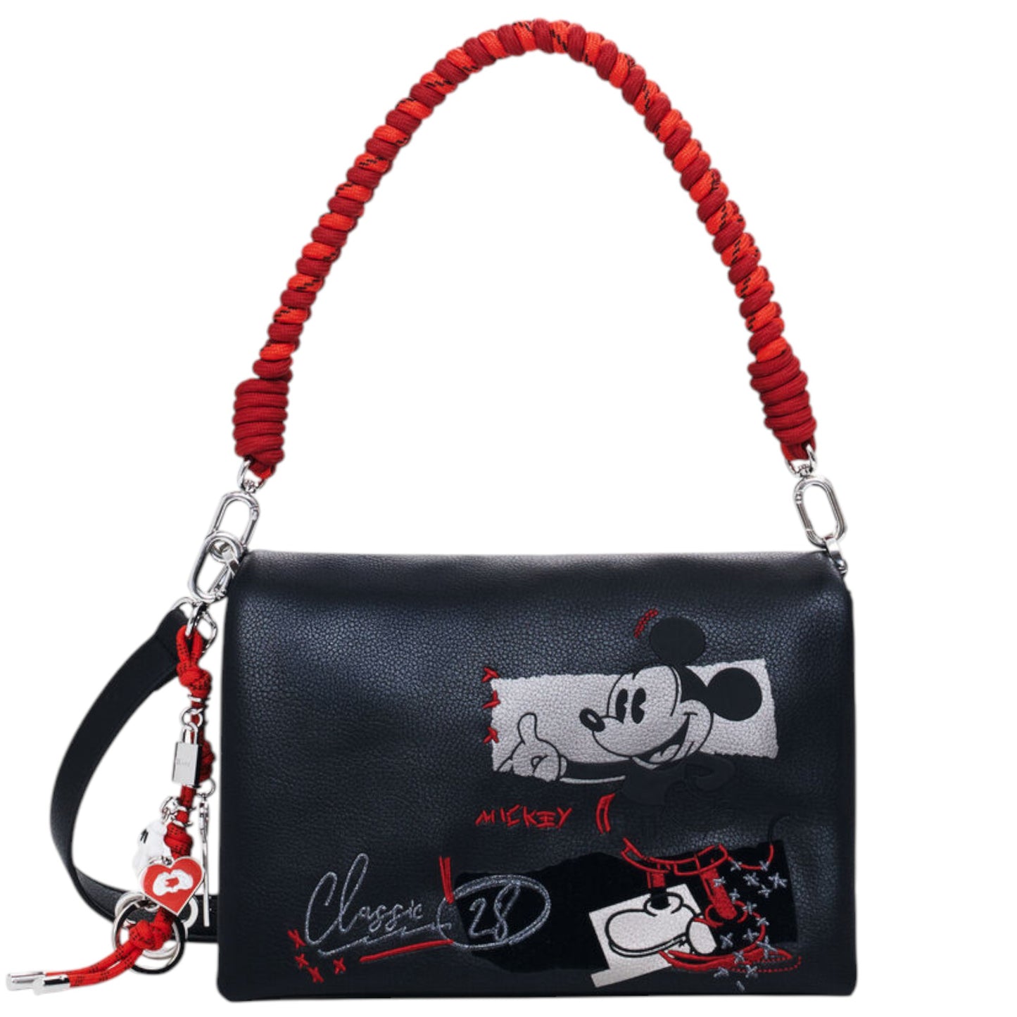 Bolso bandolera efecto piel Mickey mouse mediano