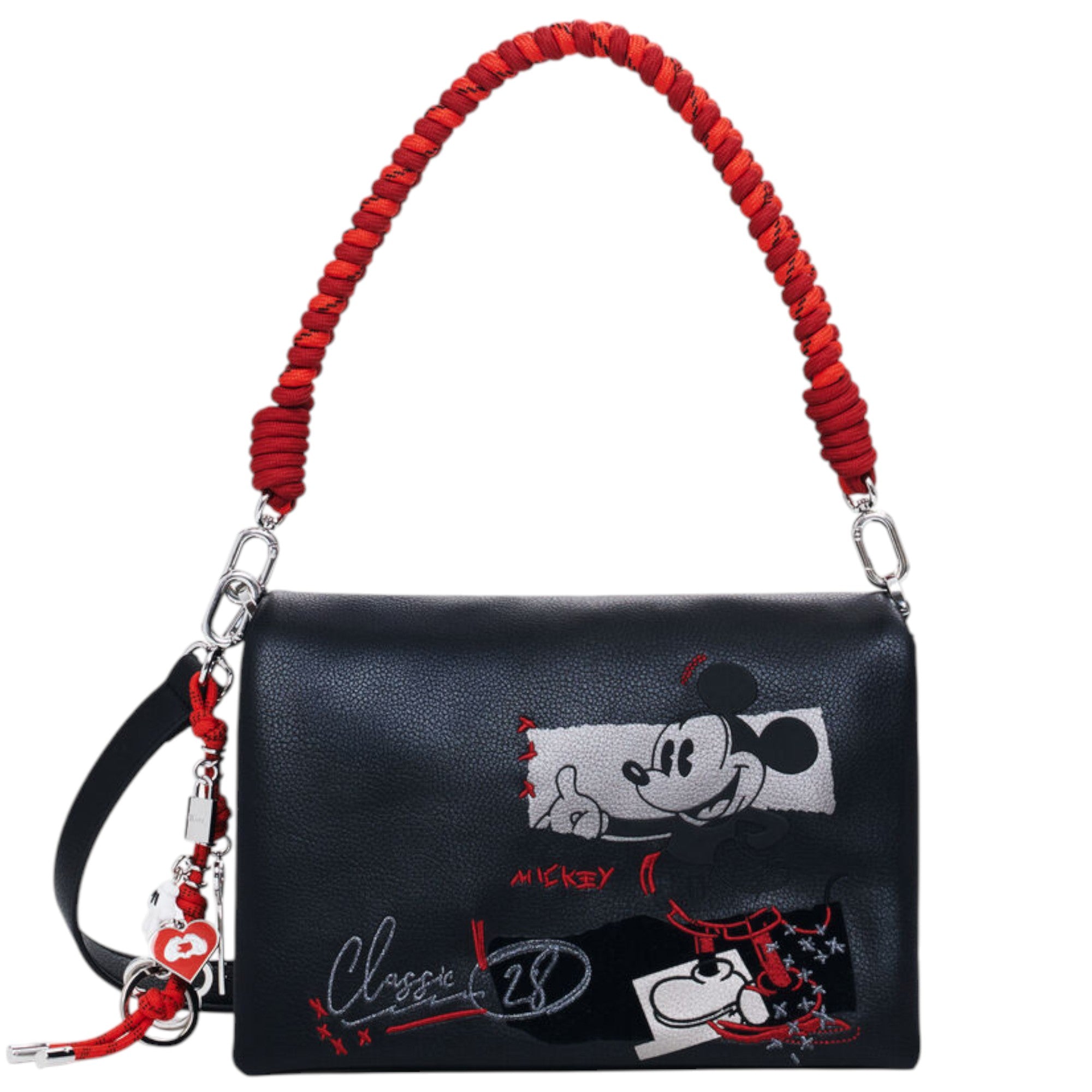 Bolso bandolera efecto piel Mickey mouse mediano Desigual