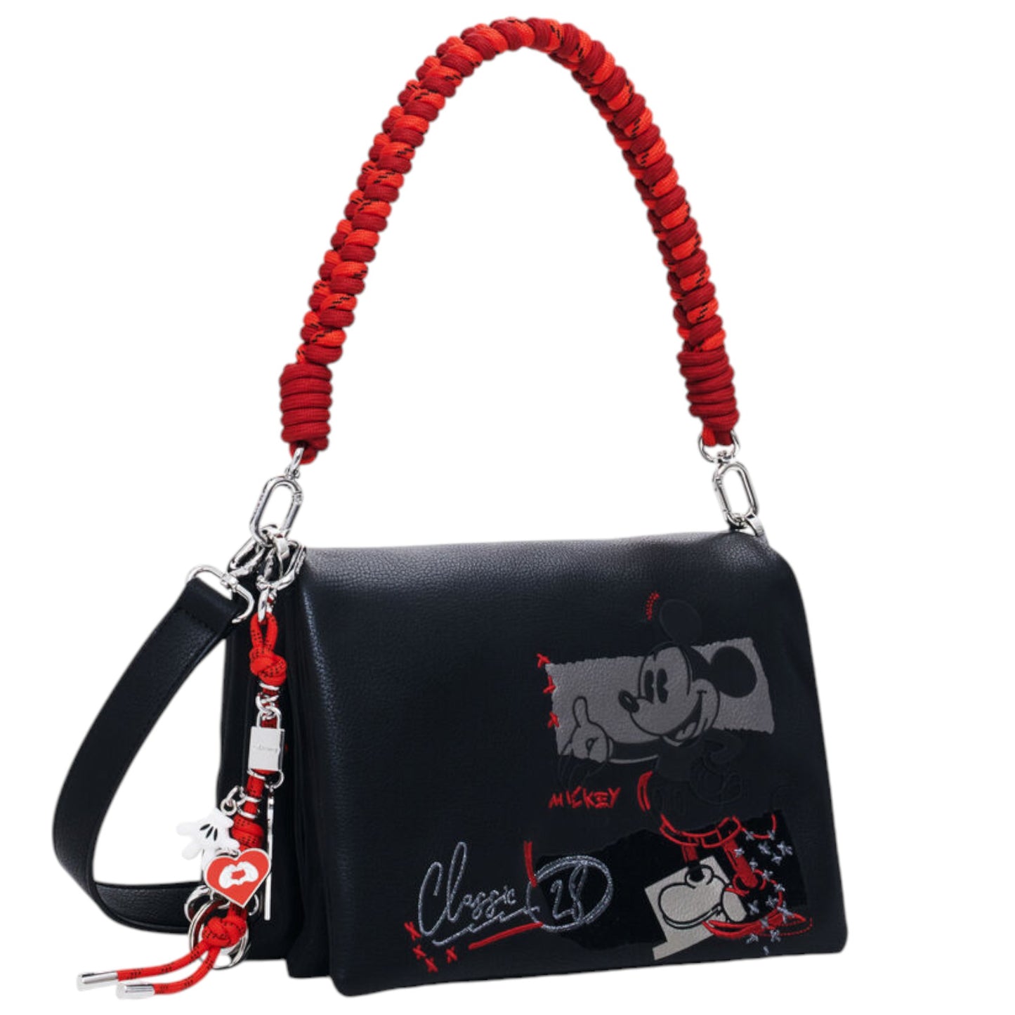 Bolso bandolera efecto piel Mickey mouse mediano