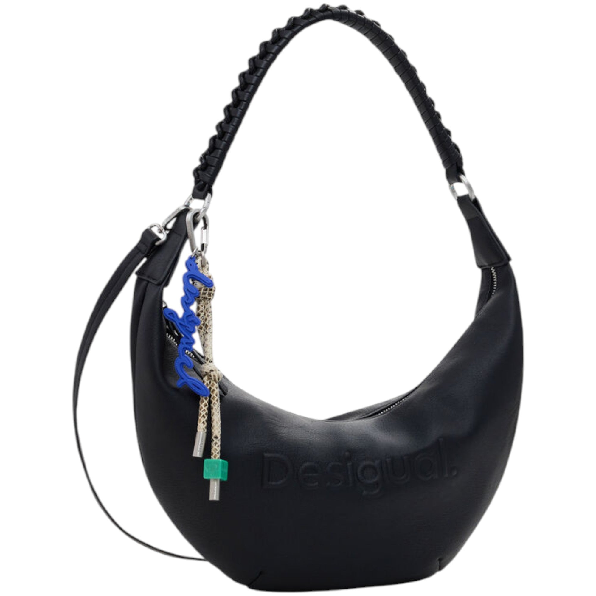 Bolso efecto piel logo 3D mediano Desigual