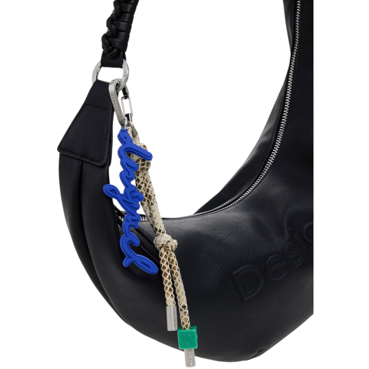 Bolso efecto piel logo 3D mediano Desigual
