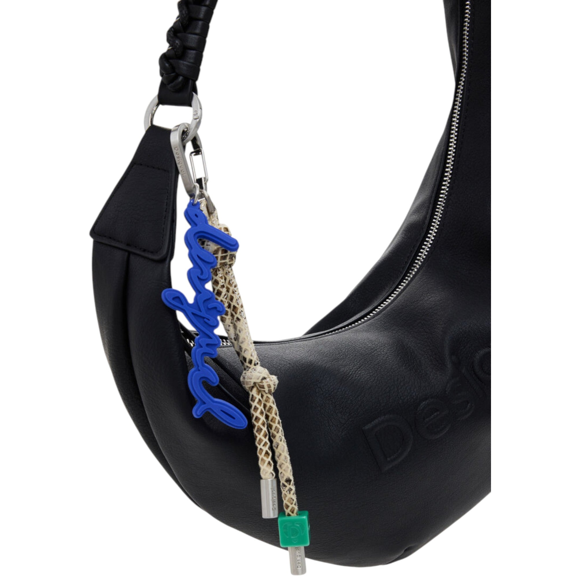 Bolso efecto piel logo 3D mediano Desigual