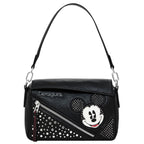 Bolsa Desigual De Mano Mickey Mouse Brillos Negro