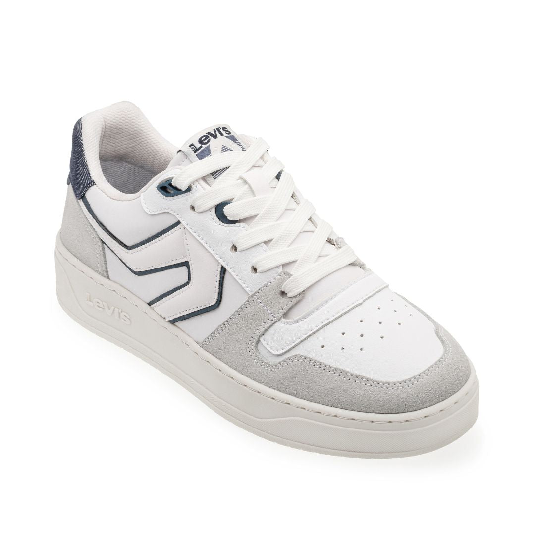 Tenis Levi's Dama Glide Blanco-Denim L1224193