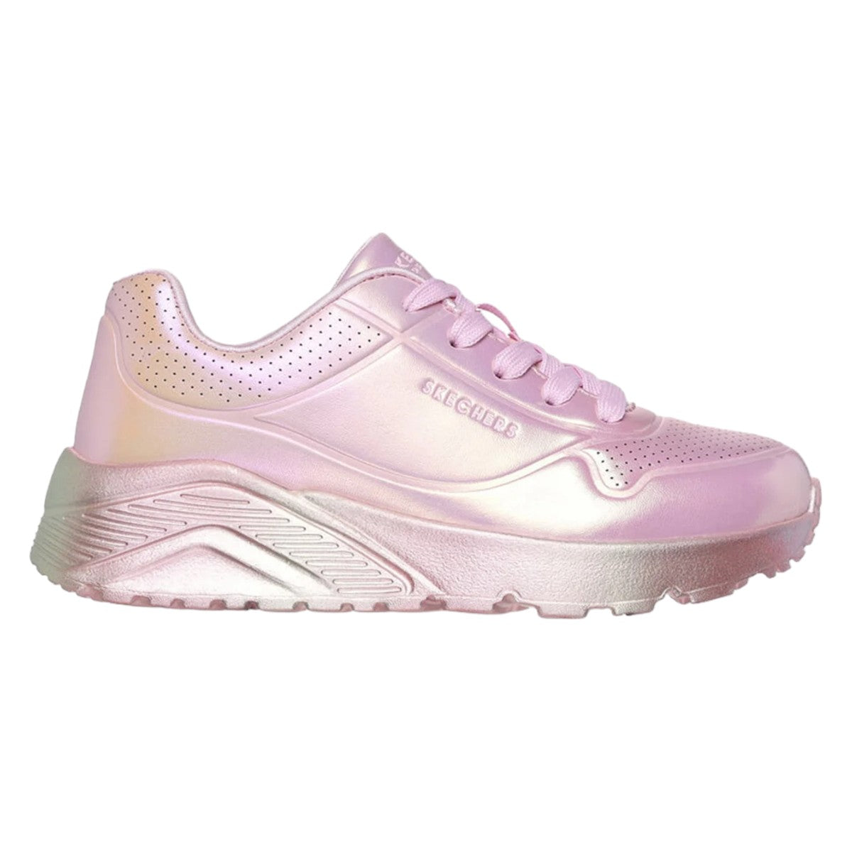 Tenis Skechers Niña Uno Metalico 310397l Rosa/multicolor