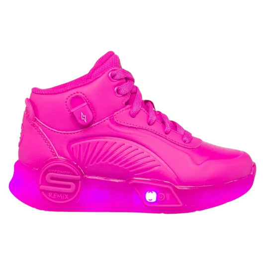 Tenis-Bota Skechers Niña S-lights Remix Fiusha 310100l