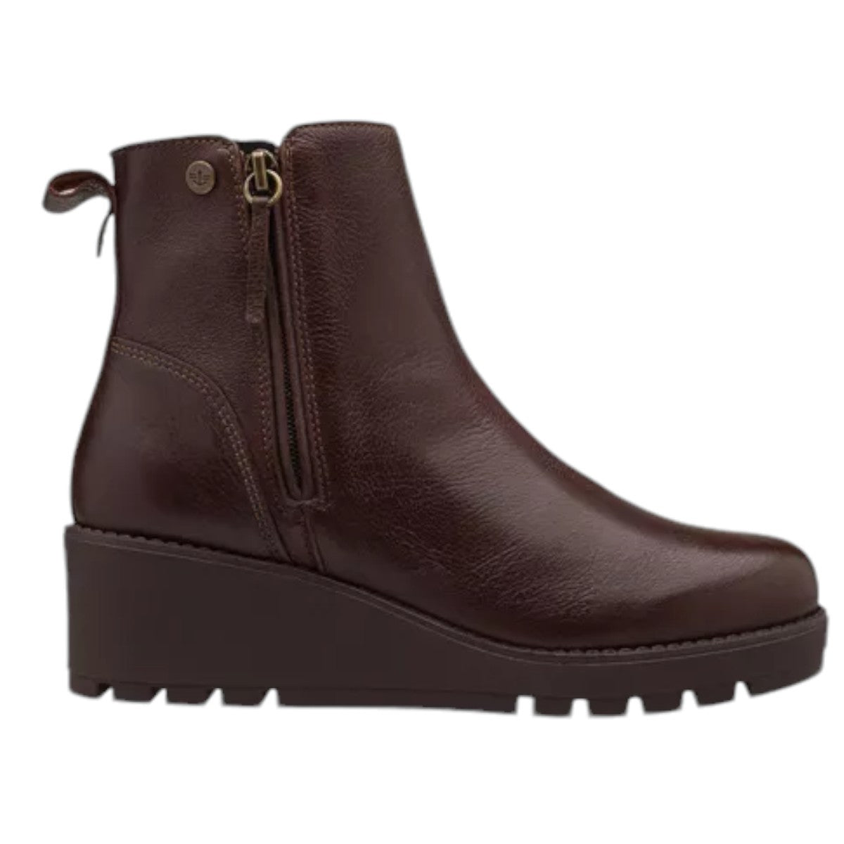 Botas Dockers Dama Beth D1224372 Piel De Res Entera Moka