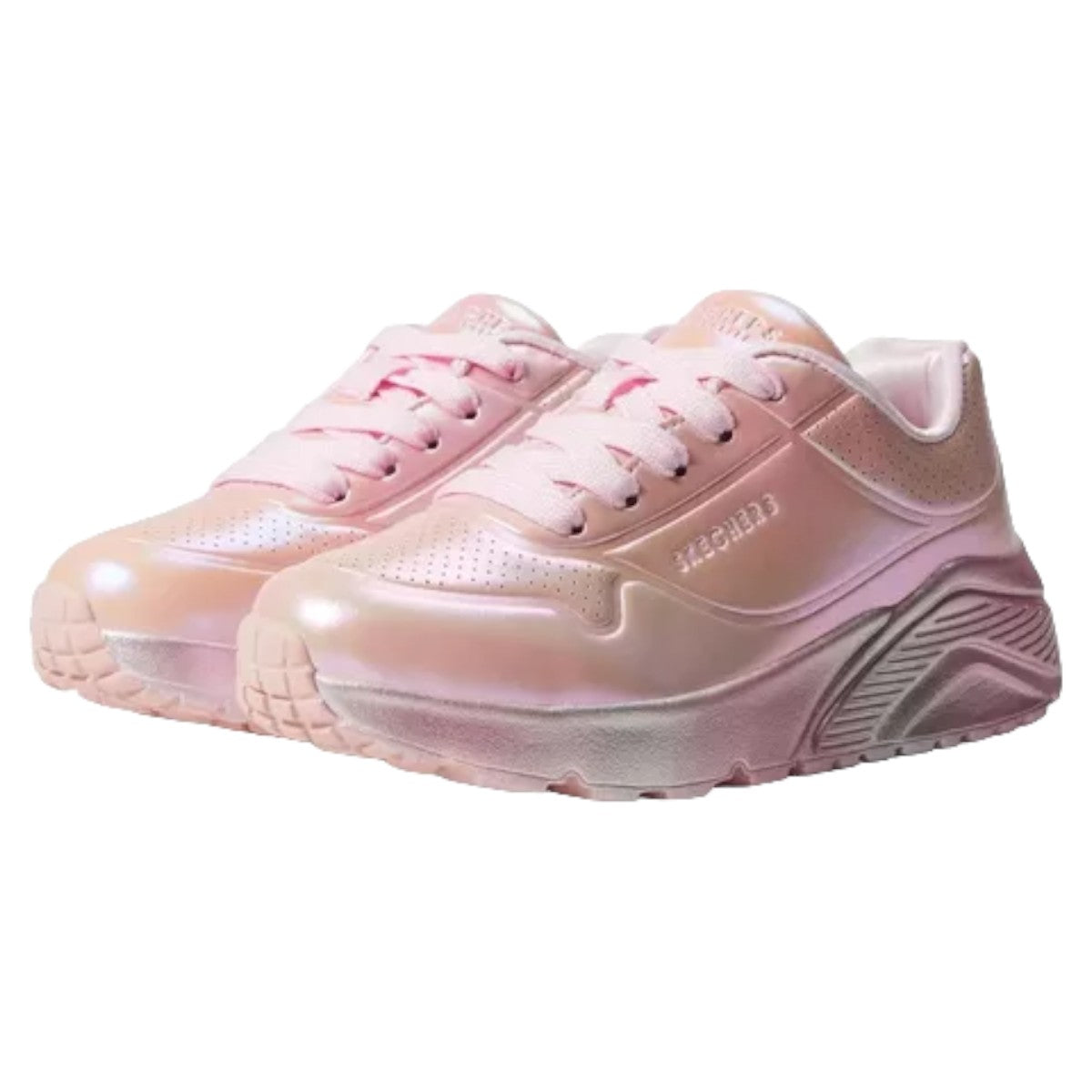 Tenis Skechers Niña Uno Metalico 310397l Rosa/multicolor