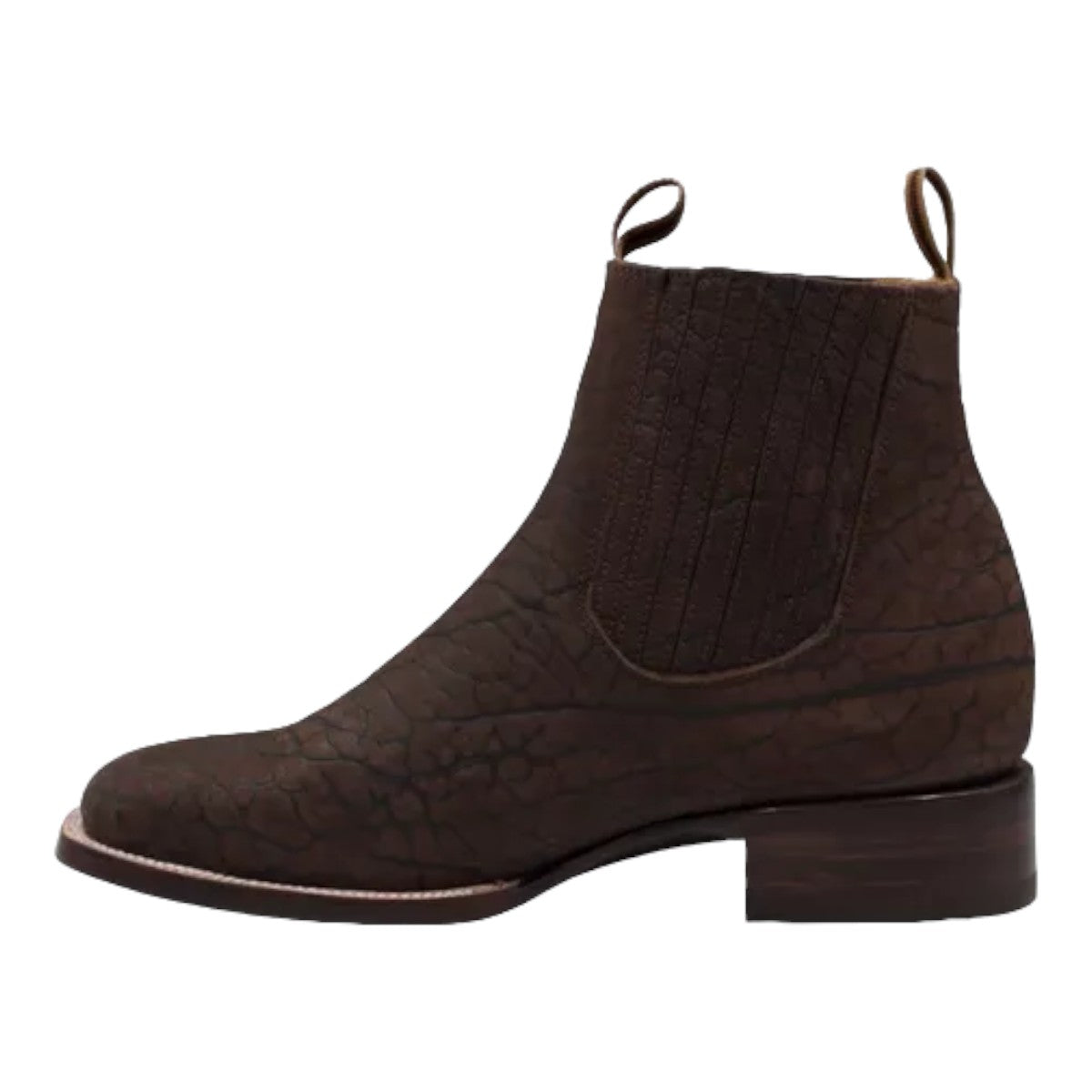 Botin Los Rurales 7002 Piel Cuello De Toro Buck Choco