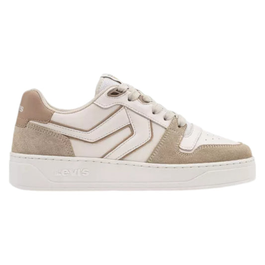 Tenis Levi`s Dama Glide L1224191 Ecru Blanco-beige