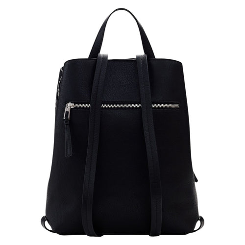 Bolsa Desigual Con Tachuelas Tipo Mochila Negro Negro Sintético Plata Negro