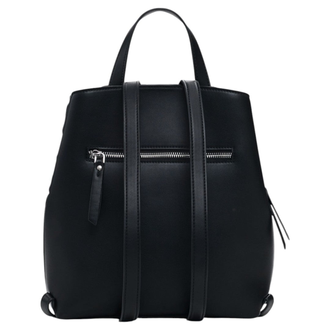 Bolsa Desigual Tipo Mochila Con Letras 25sakp47 Negro Negro Con Letras Plata Negro