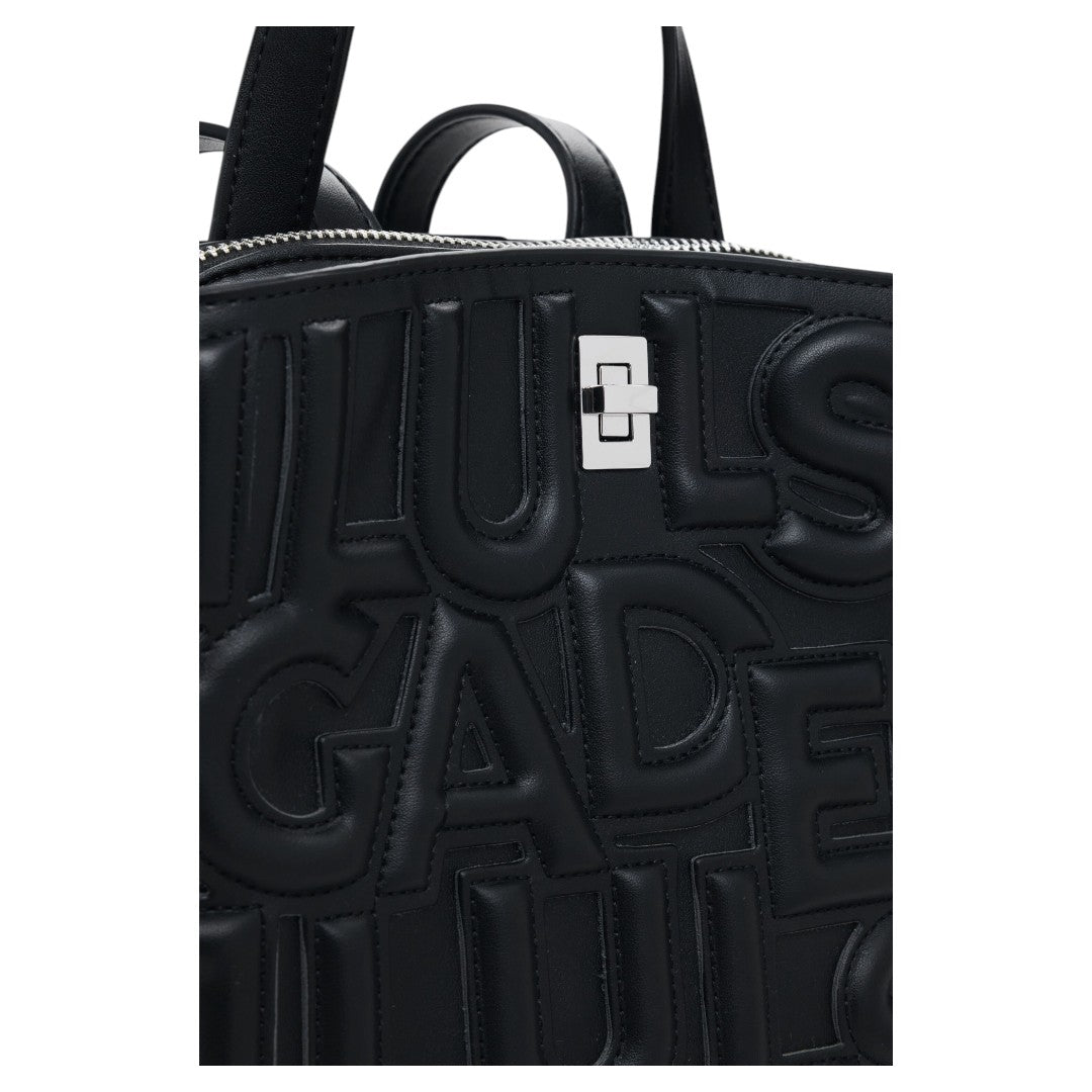 Bolsa Desigual Tipo Mochila Con Letras 25sakp47 Negro Negro Con Letras Plata Negro
