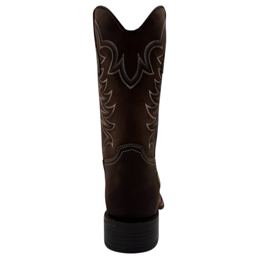 Bota Nokota Horse Diesel 25 Con Casco Piel Crazy Café