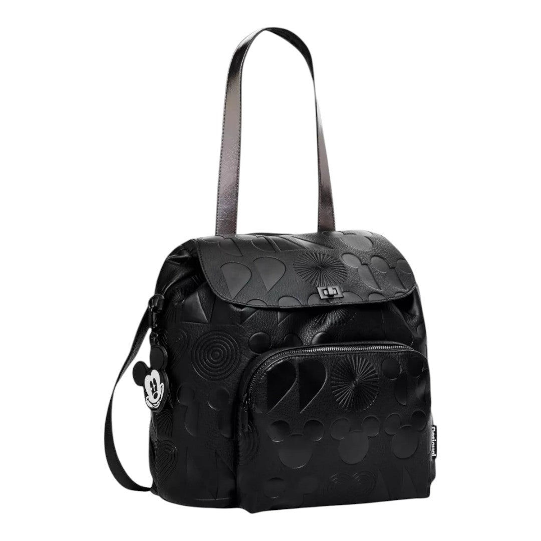 Bolsa Desigual Tipo Mochila Mickey Negro