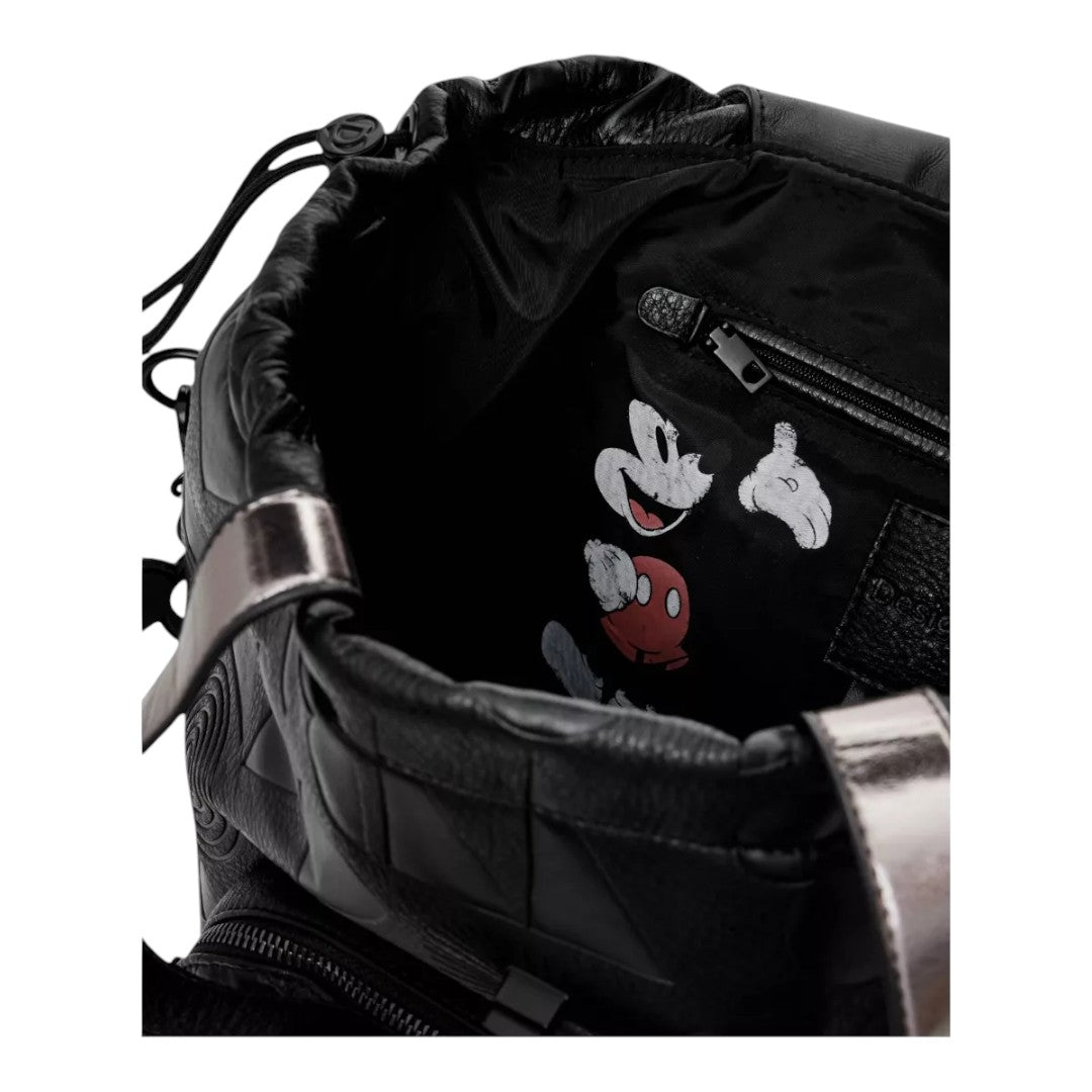 Bolsa Desigual Tipo Mochila Mickey Negro