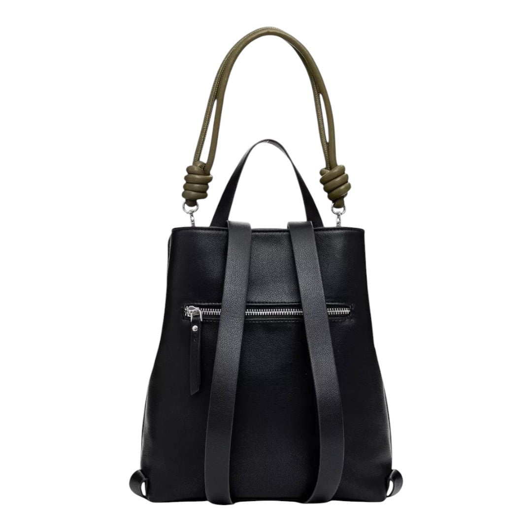 Bolsa Desigual Con Círculos En Relieve Negro