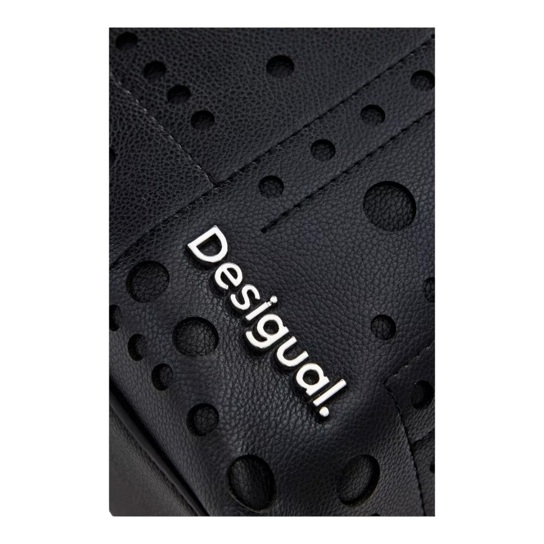 Bolsa Desigual Con Círculos En Relieve Negro