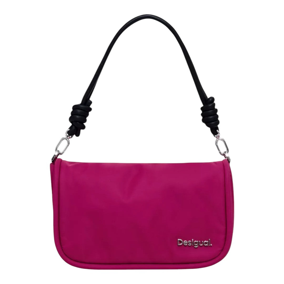 Bolsa Desigual De Mano Liso Textil Magenta