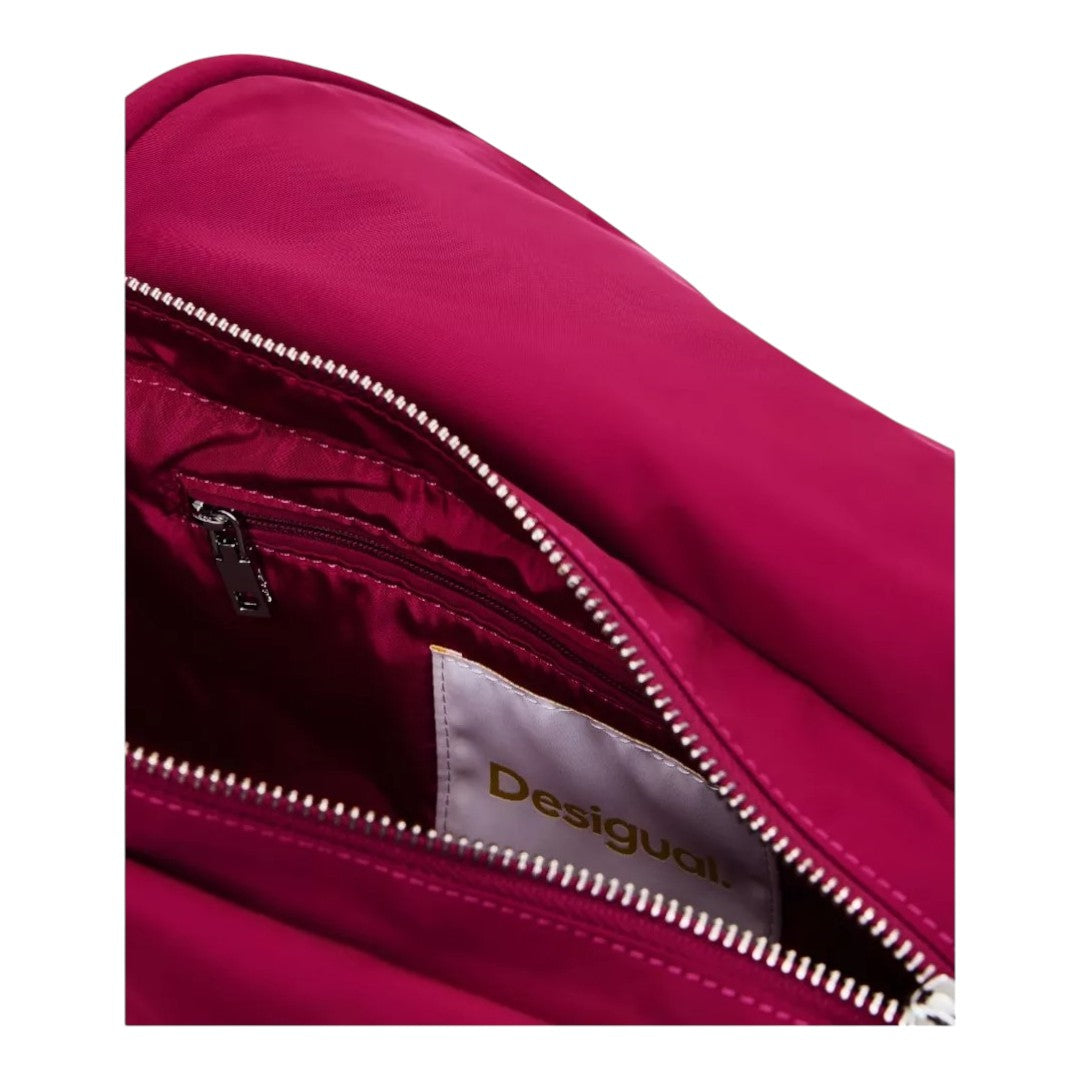 Bolsa Desigual De Mano Liso Textil Magenta